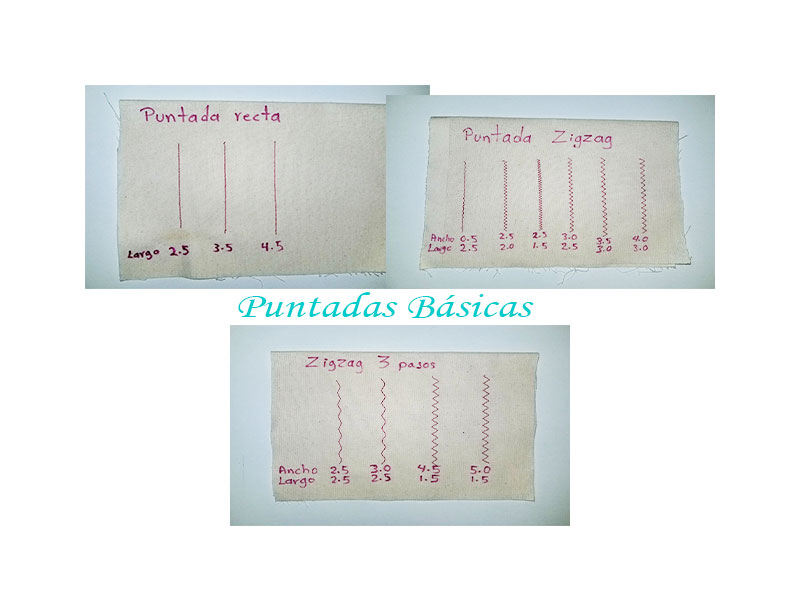 Puntadas básicas en máquina de coser